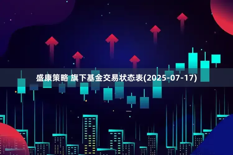 盛康策略 旗下基金交易状态表(2025-07-17)